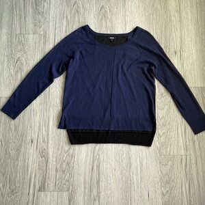 Apt 9 Two Toned Top Blue Front with Black Back Size M